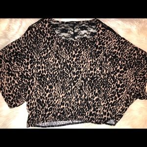 Women Leopard Dress Shirt Small
